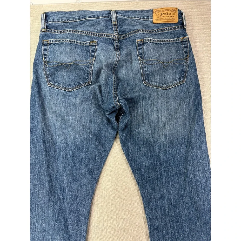 Polo Ralph Lauren Men's Varick Slim Straight Denim Blue Jeans Size 34/30